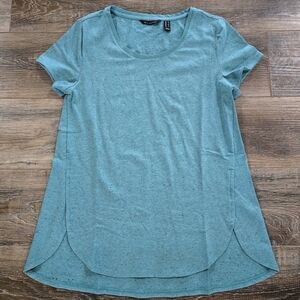 H by Halston Teal Scoop Neck Tunic Top Womens XS